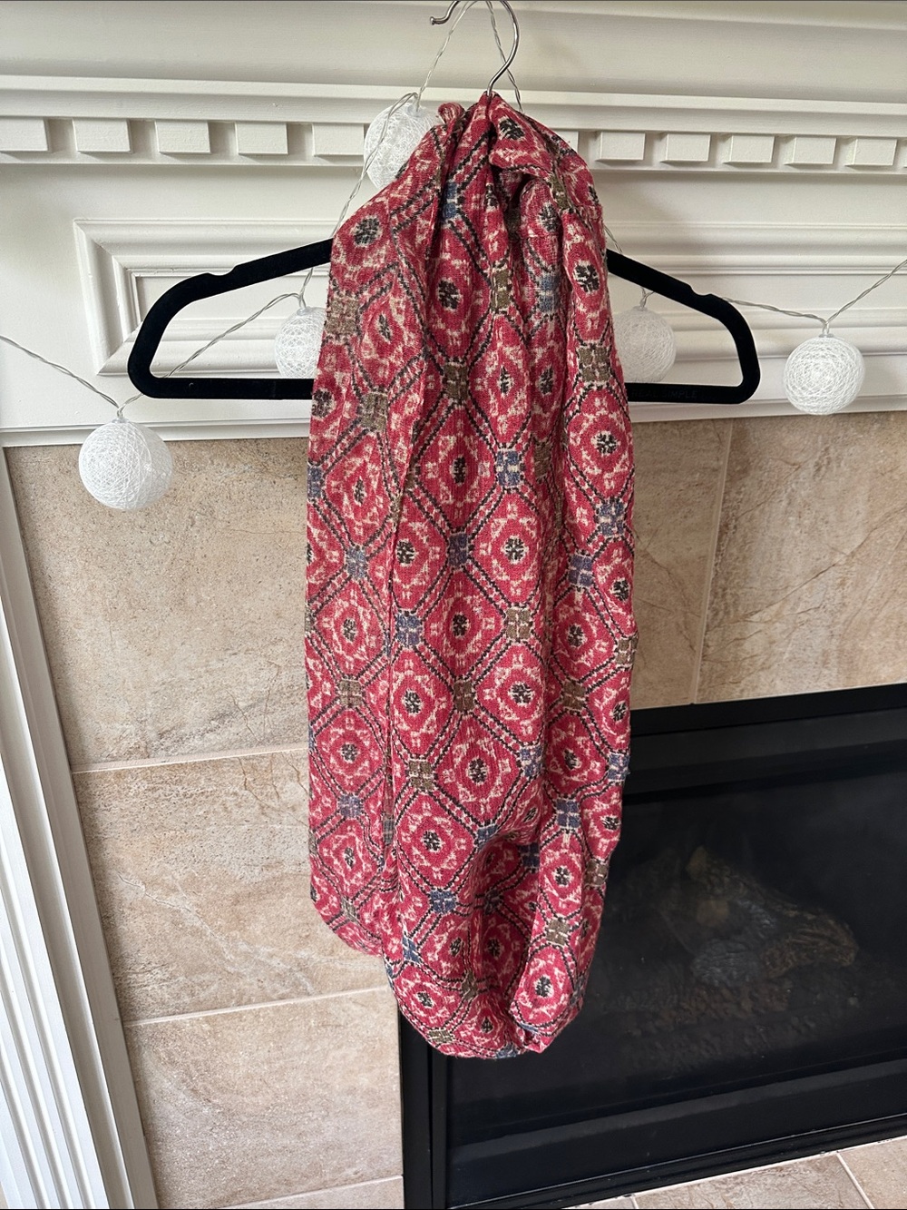 Patterned infinity scarf